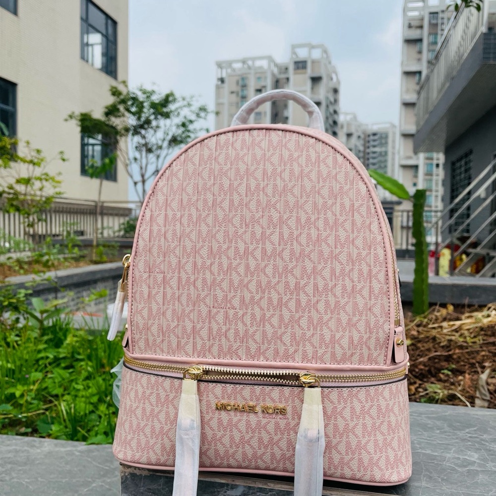 Michael Kors Blush Pink Signature Mini Backpack